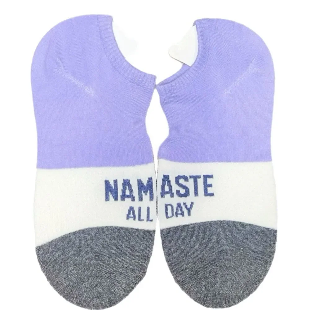 Women’s Two-Pack No-Show Socks - Namaste/Yoga Pose